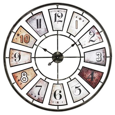 ASPIRE HOME ACCENTS Aspire Home Accents 5056 Morgan Large Wall Clock; Gray 5056